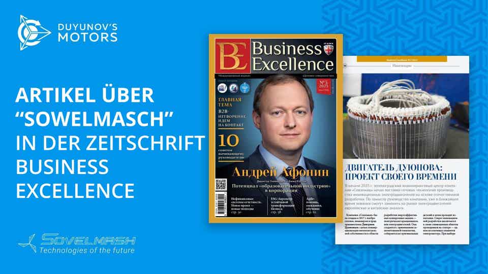 "Wir wollen die Ersten sein" — Artikel über "Sowelmasch" in der Zeitschrift Business Excellence