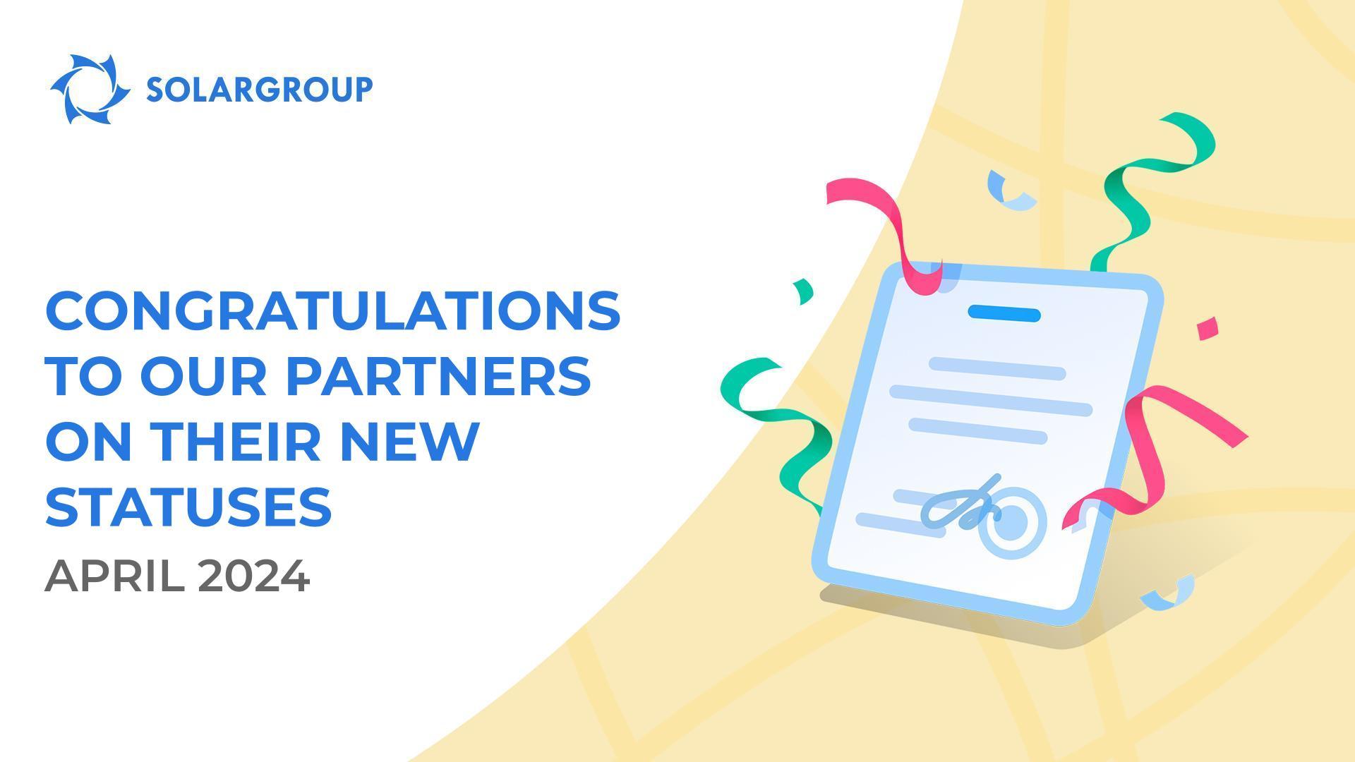 We welcome our partners to their new statuses!