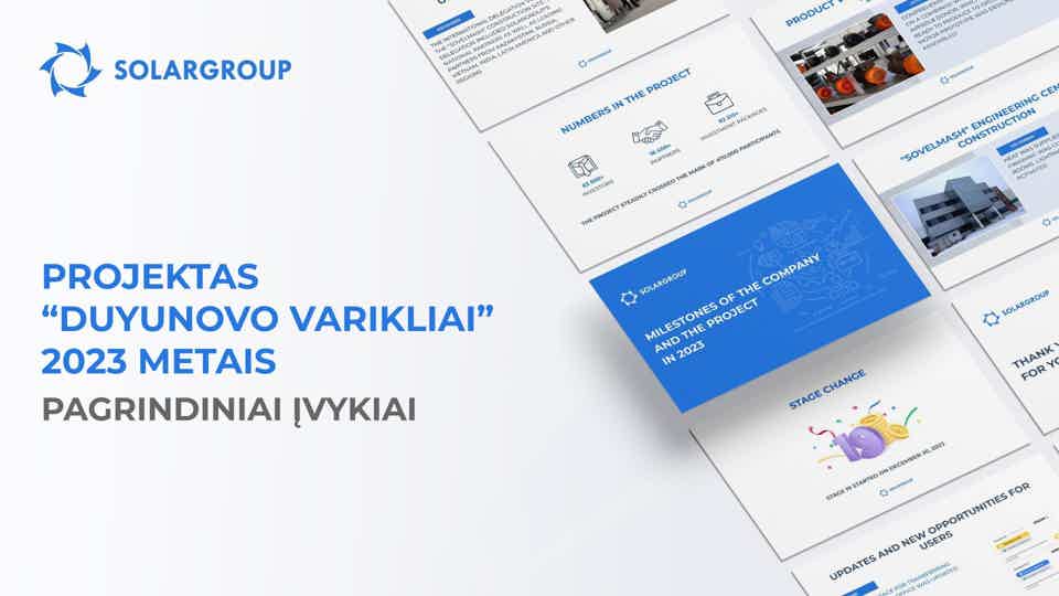 Pagrindiniai 2023 metų įvykiai prezentacijos formate