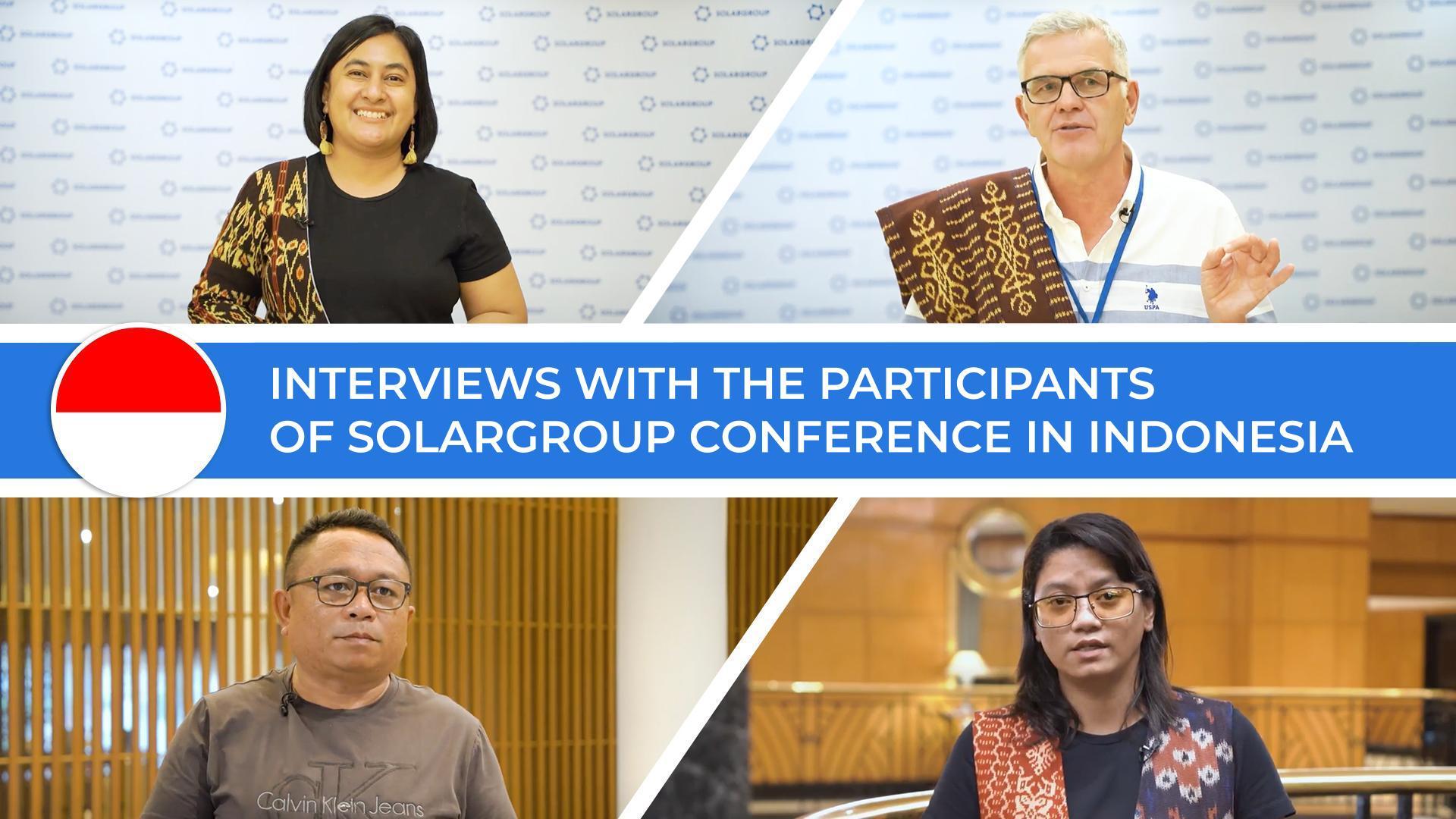 Interviews with conference participants in Indonesia: a powerful positive boost