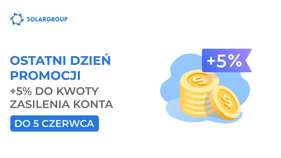 Promocja "+5% za zasilenie konta" dobiega końca