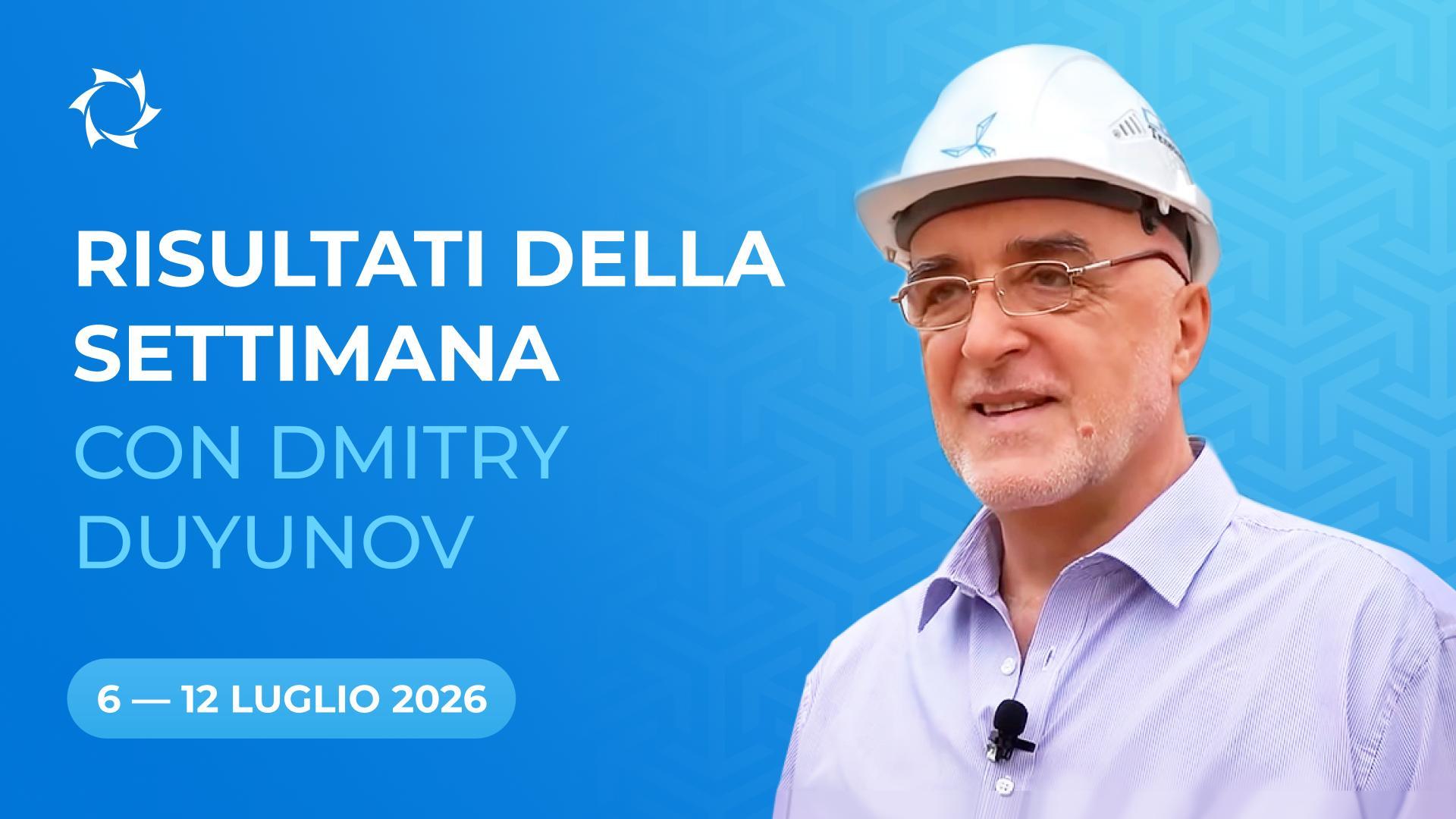 Riepilogo della settimana nel progetto «Motori Duyunov»