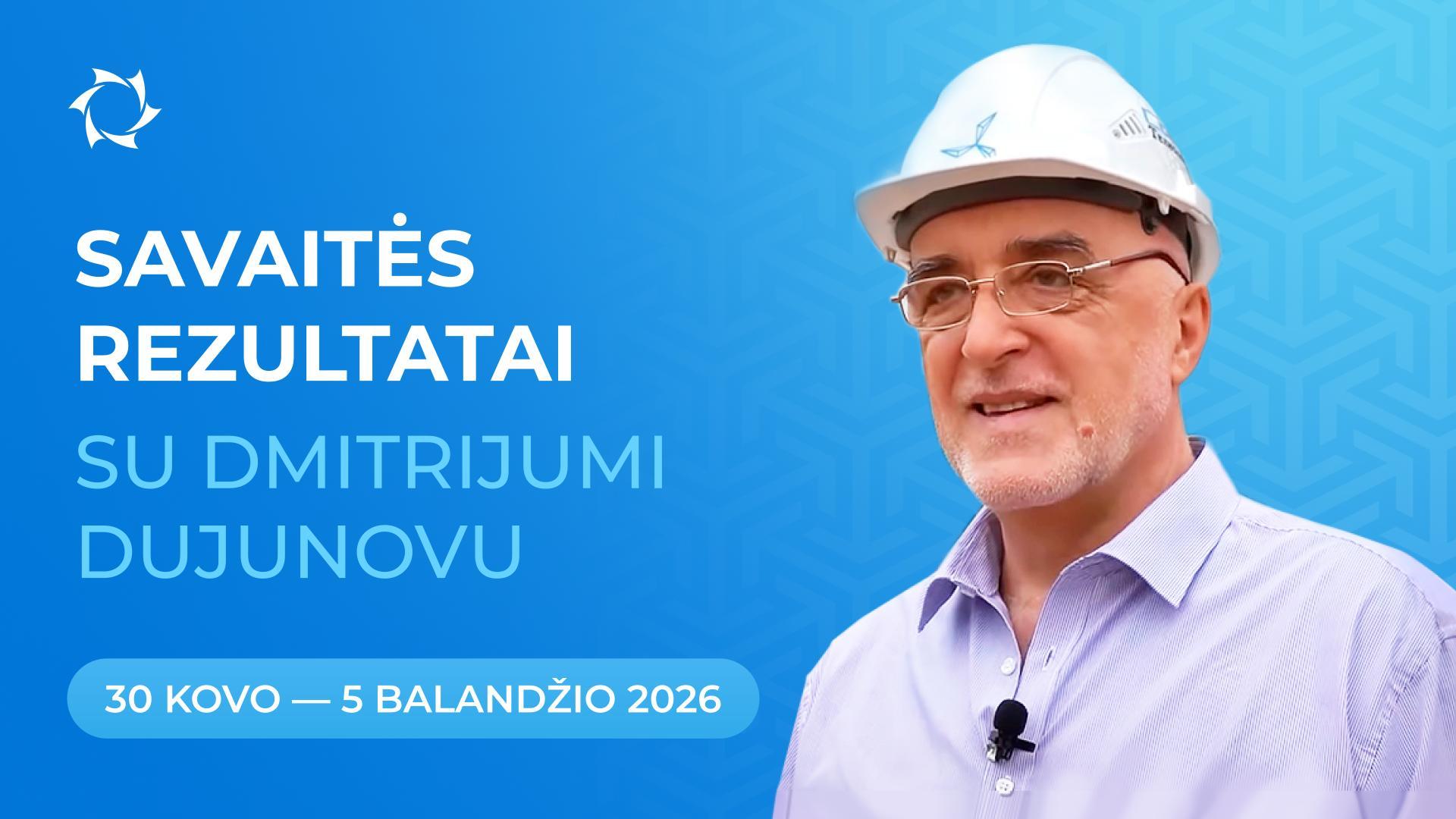 Savaitės rezultatai projekte «Duyunovo varikliai»
