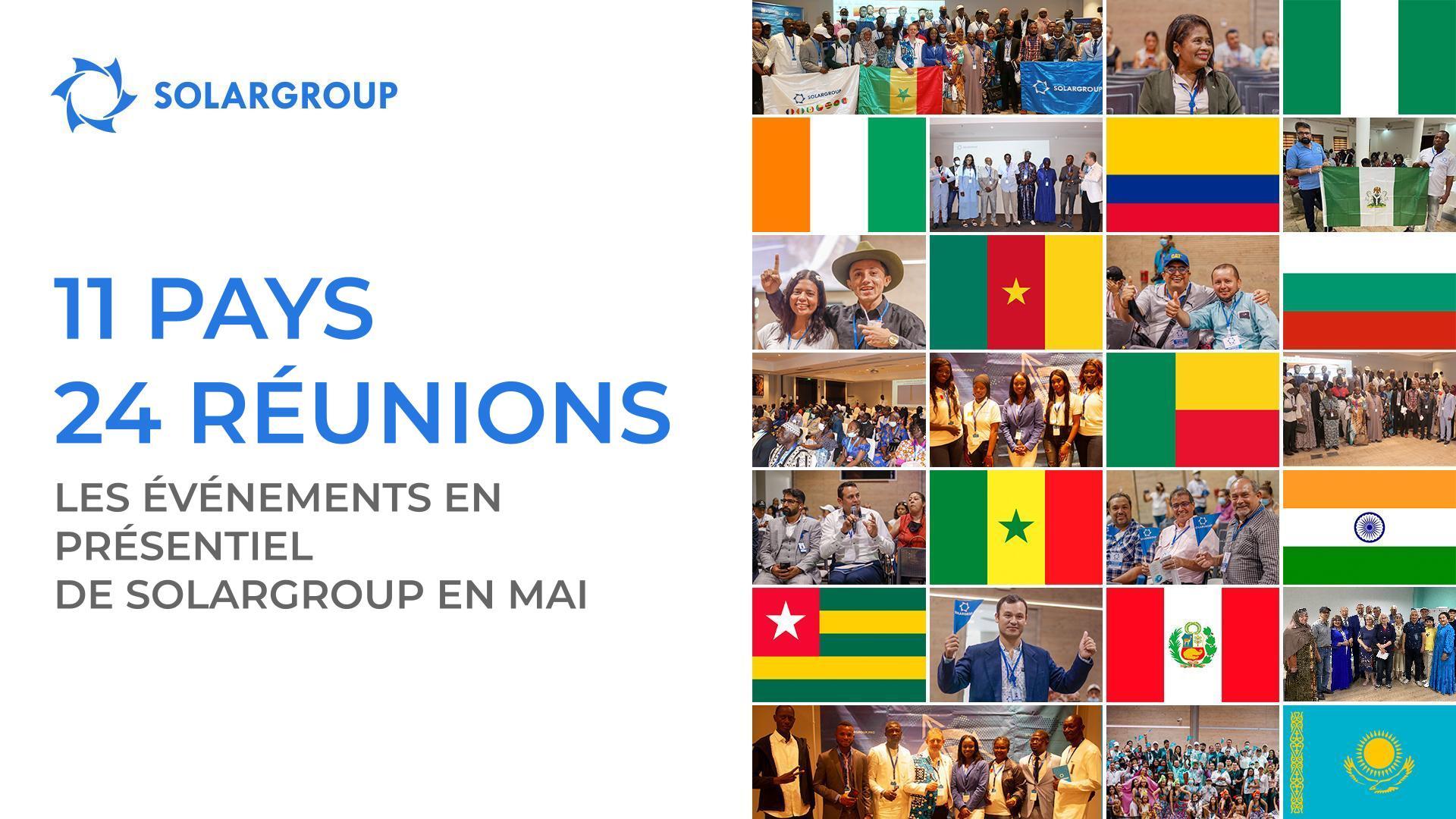 11 pays et 24 réunions : les événements en présentiel de SOLARGROUP en mai