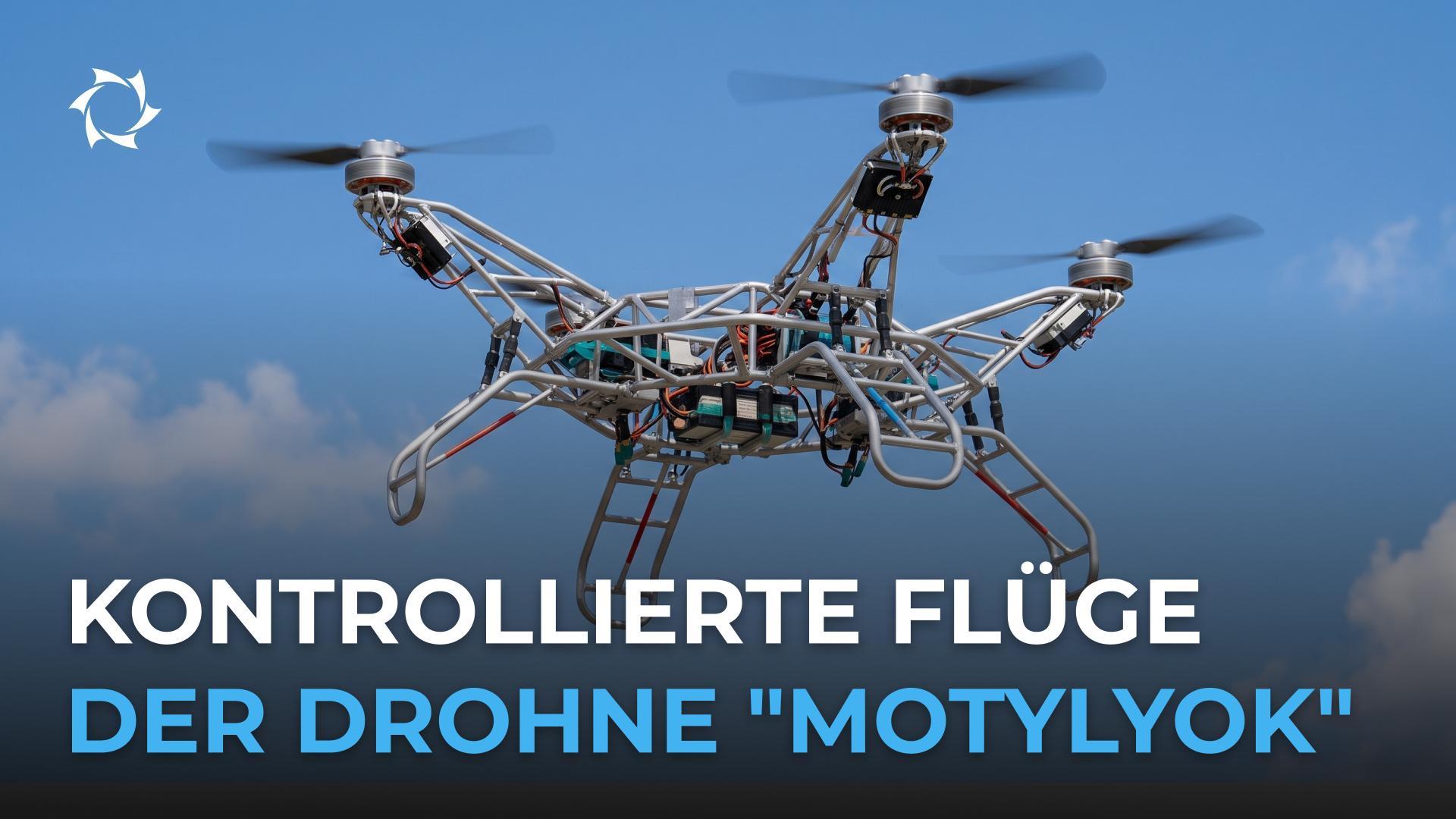 Neue Tests der Schwerlastdrohne "Motylyok"