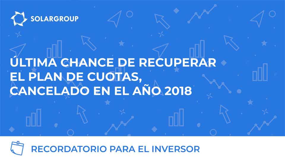 Apresúrese a regresar al proyecto en las más favorables condiciones