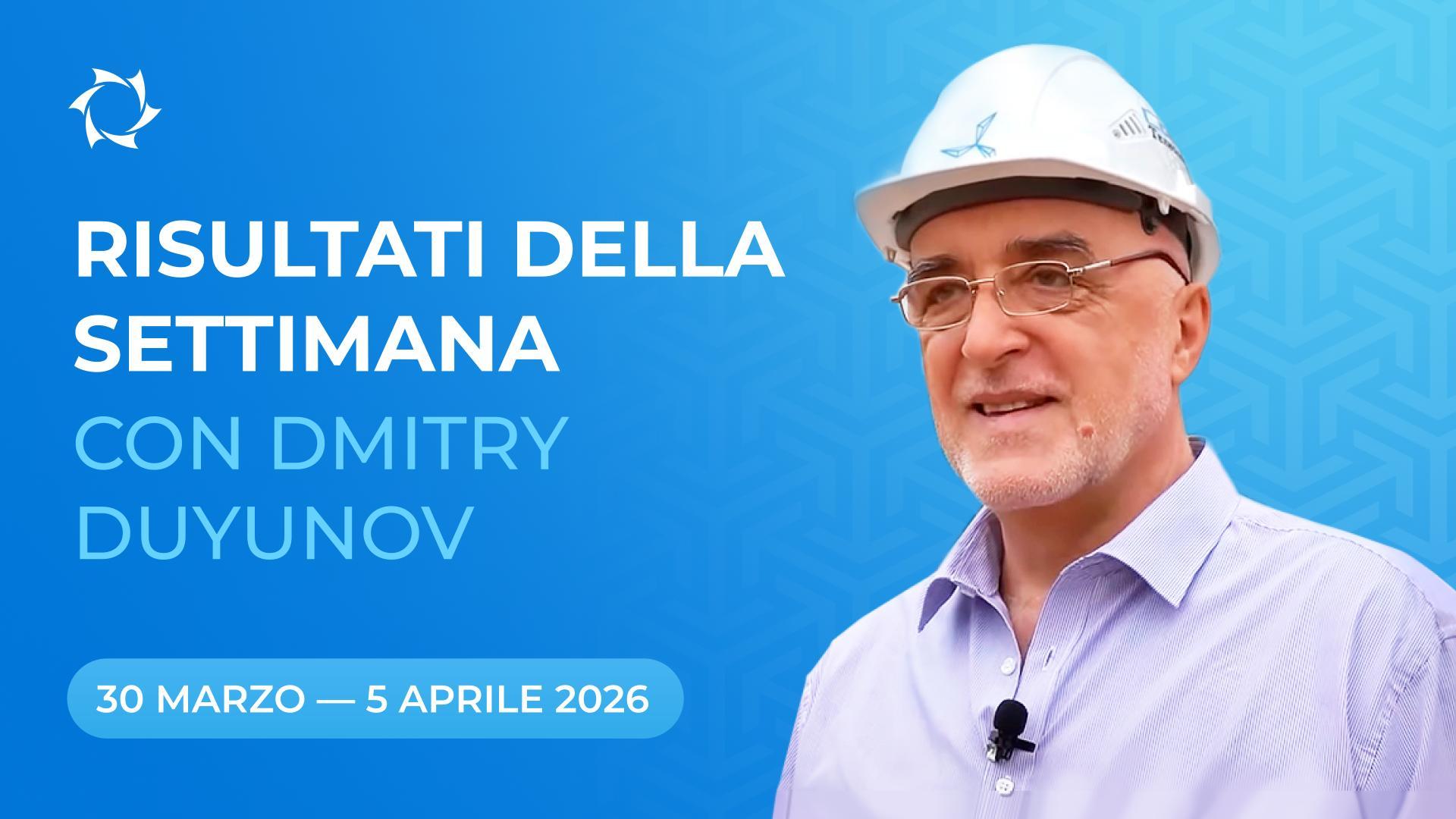 Risultati della settimana nel progetto «Motori Duyunov»