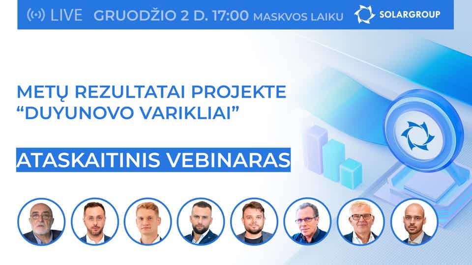 Jau rytoj prisijunkite prie SOLARGROUP ataskaitinio vebinaro