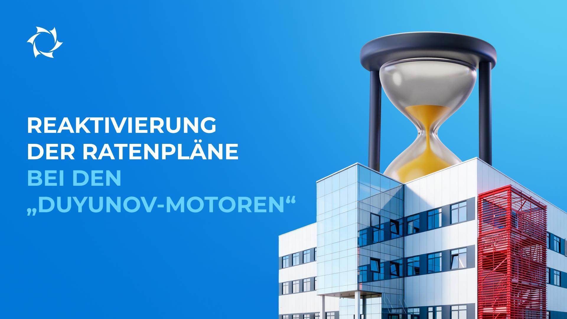 Die Reaktivierung der aufgehobenen Ratenzahlungen gilt bis zur Inbetriebnahme des TPKB "Sowelmasch"