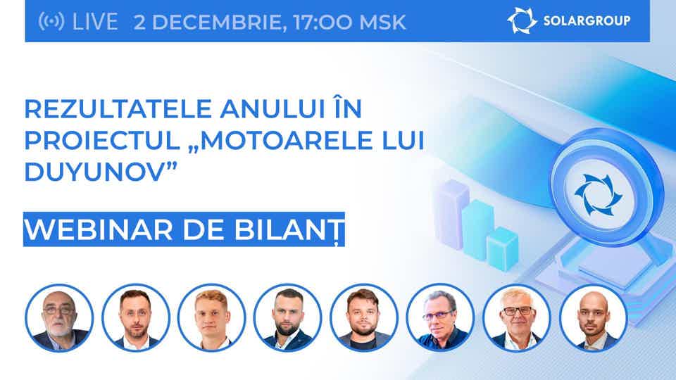 Alăturați-vă mâine webinarului de bilanț al SOLARGROUP