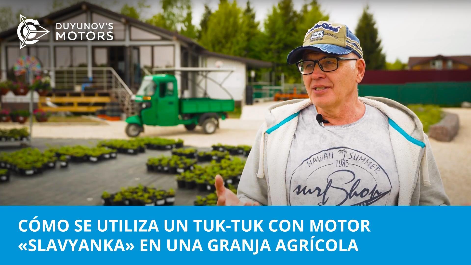 Asistente en los negocios ecológicos: cómo se usa un tuk-tuk con motor "Slavyanka" en una granja agrícola