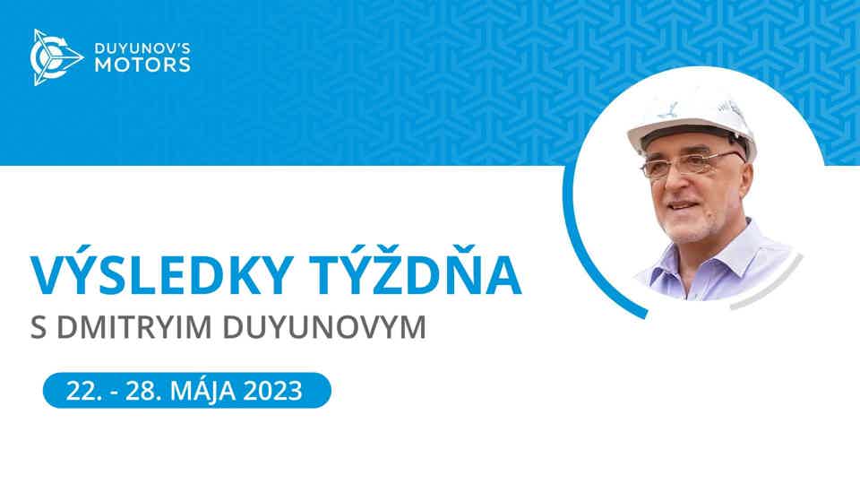 Výsledky týždňa v projekte "Motory Duyunova"