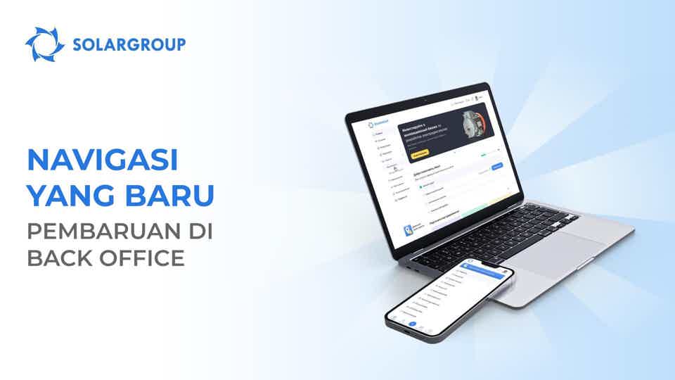 Navigasi back office telah diperbarui