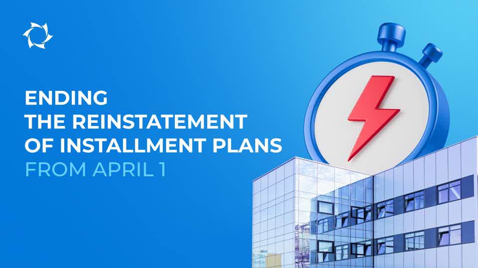 Effective April 1, we are closing the reinstatement of installment plans for the Duyunov Motors project