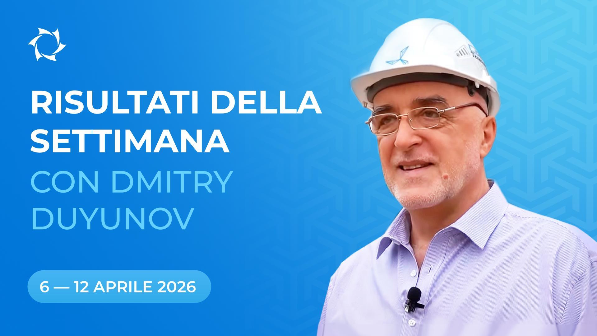 Risultati della settimana nel progetto «Motori Duyunov»