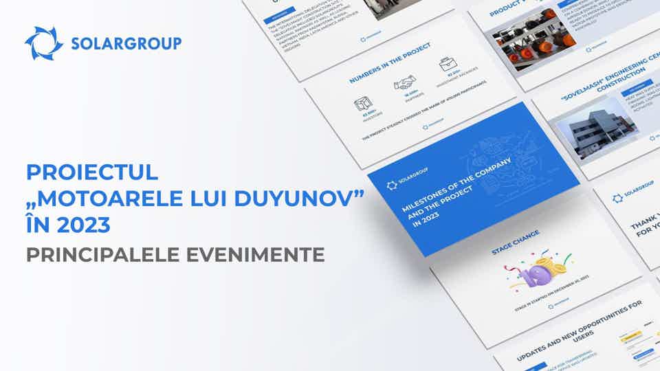 Principalele evenimente din 2023 în format de prezentare