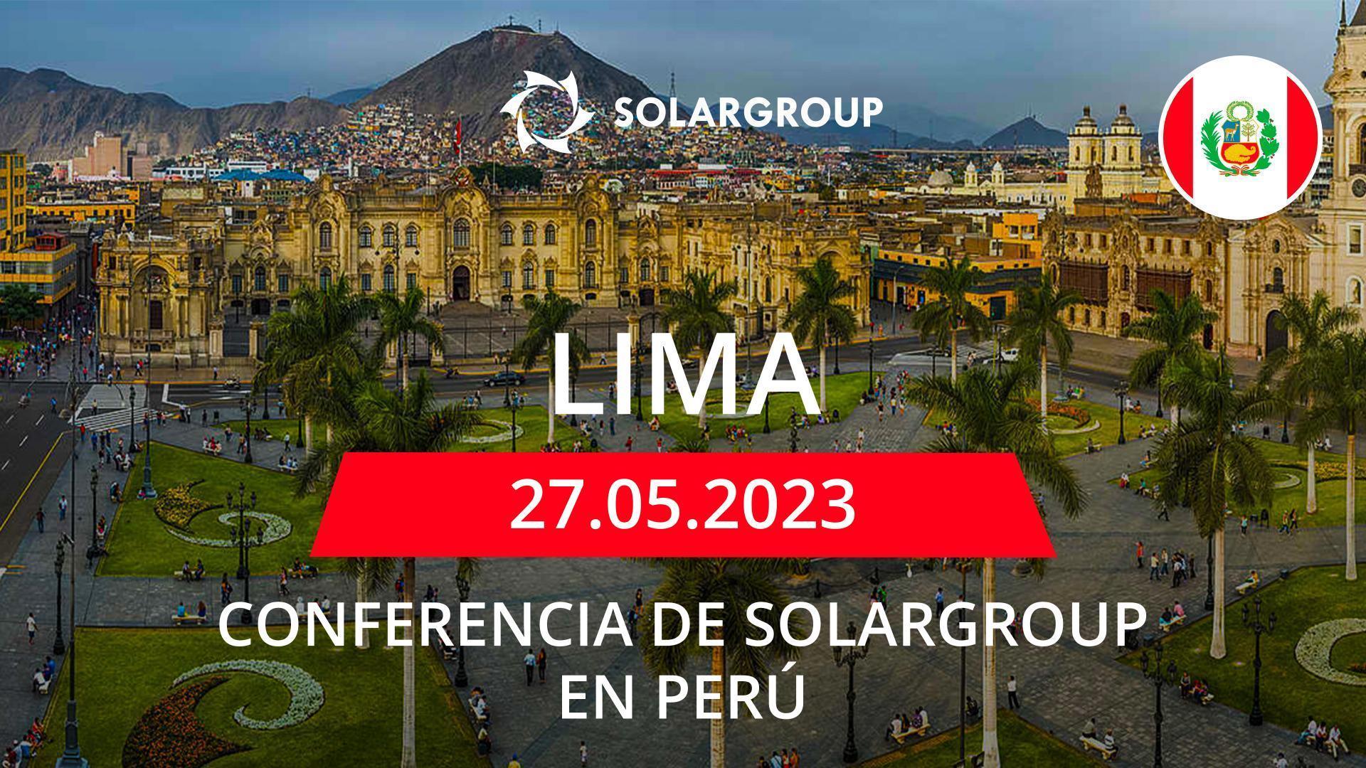 Conferencia de SOLARGROUP en Lima: ¡ya mañana!
