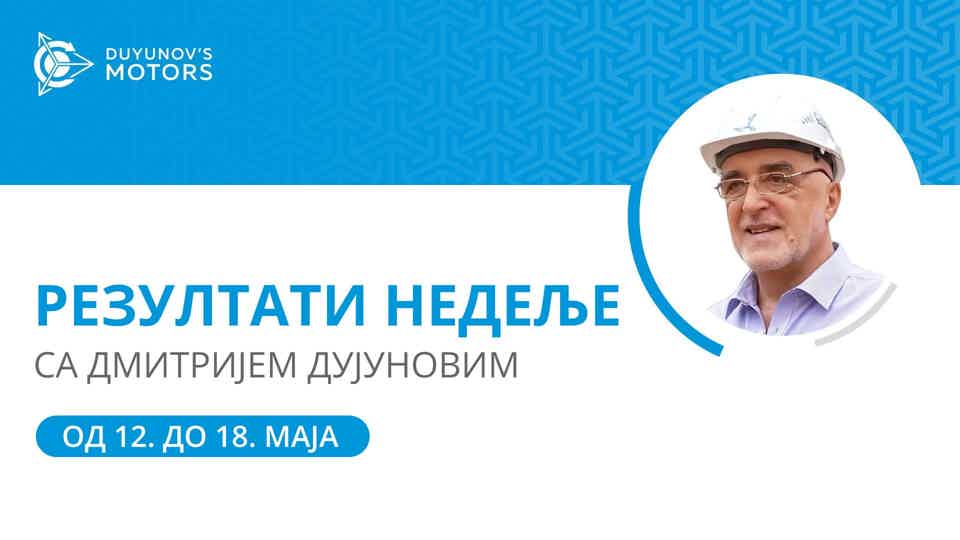 Резултати недеље у пројекту „Дујунови мотори“
