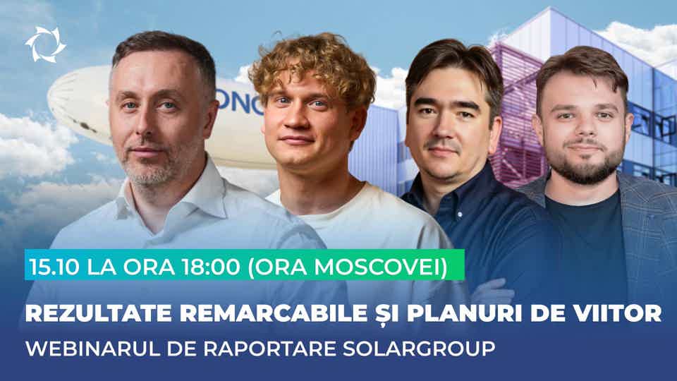 Adresați o întrebare conducerii SOLARGROUP în direct pe 15 octombrie!