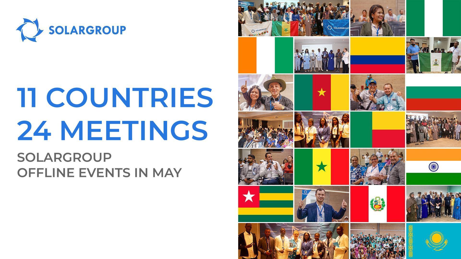 11 countries and 24 meetings: SOLARGROUP offline events in May