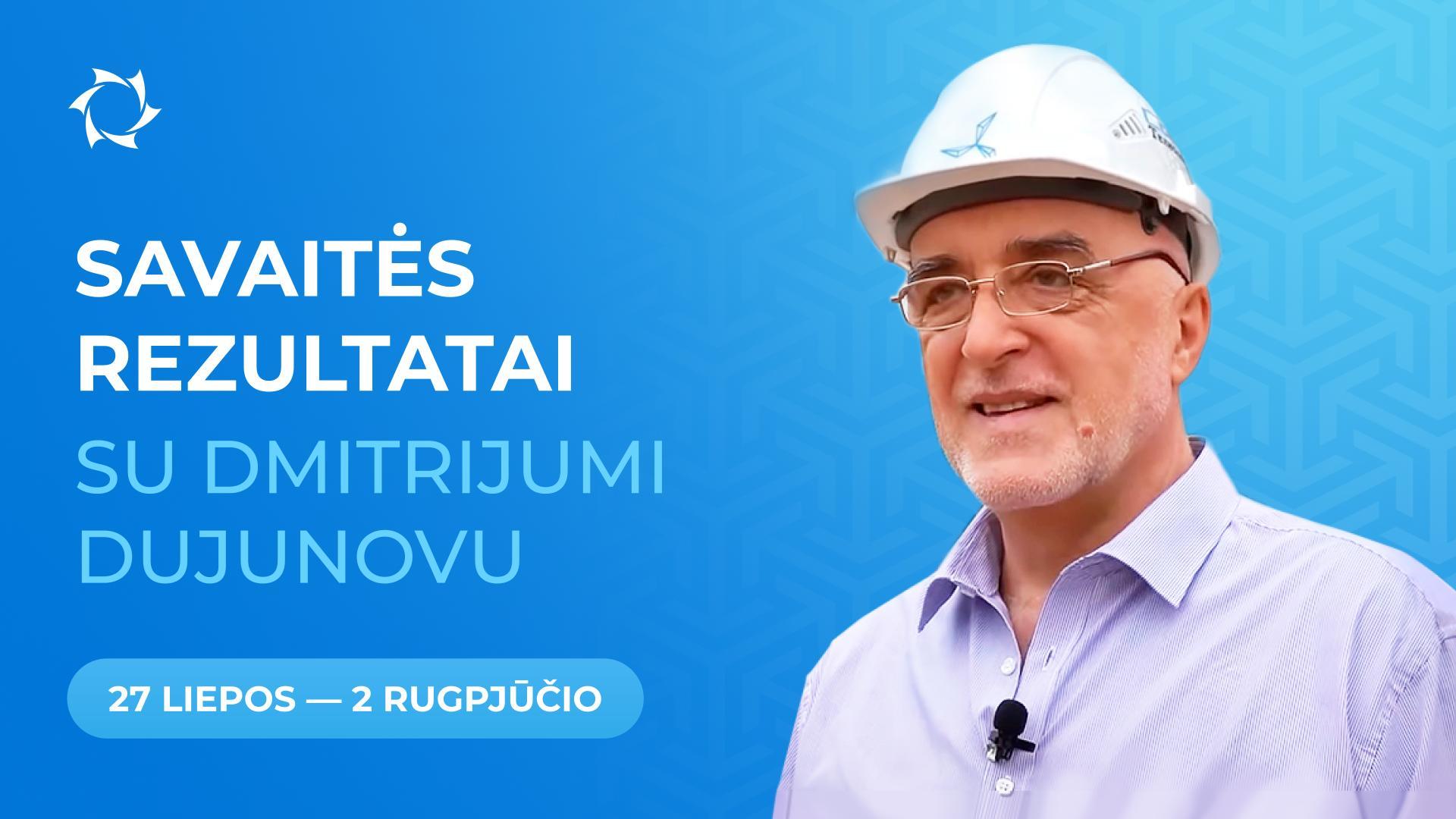 Savaitės rezultatai projekte "Duyunovo varikliai"